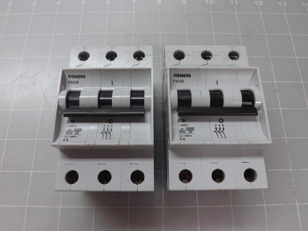 LOT OF 2 SIEMENS 5SX23 CIRCUIT BREAKERS T49256