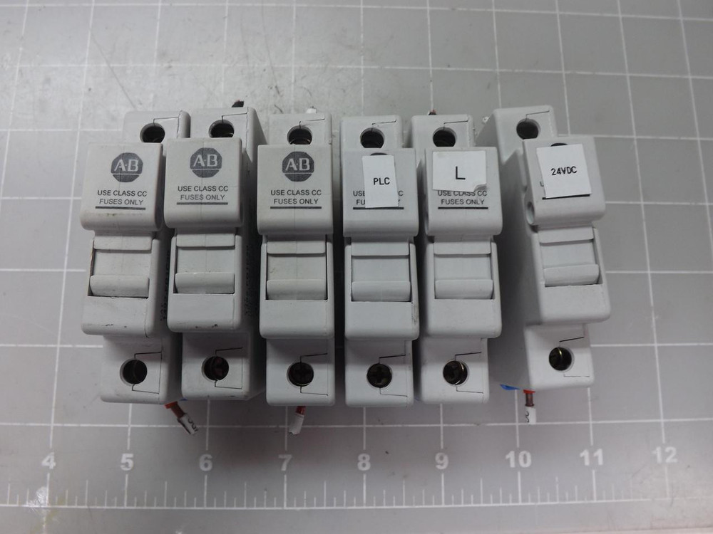 LOT OF 6 ALLEN-BRADLEY 1492-FB1C30 FUSE HOLDERS T49456