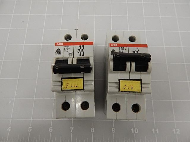 LOT OF 2 ABB S252 L16A CIRCUIT BREAKERS T57453
