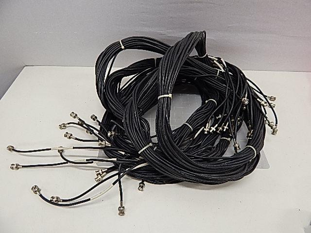 LOT OF 24 BNC RG48 A/U COAXIAL CABLES (22 FT LONG EACH) T58721