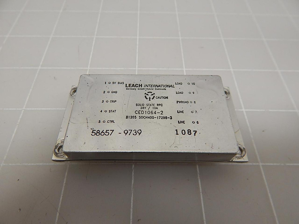 LEACH INTERNATIONAL CED1064-2 81205 SOCN400-17298-3 SOLID STATE RPC T63190