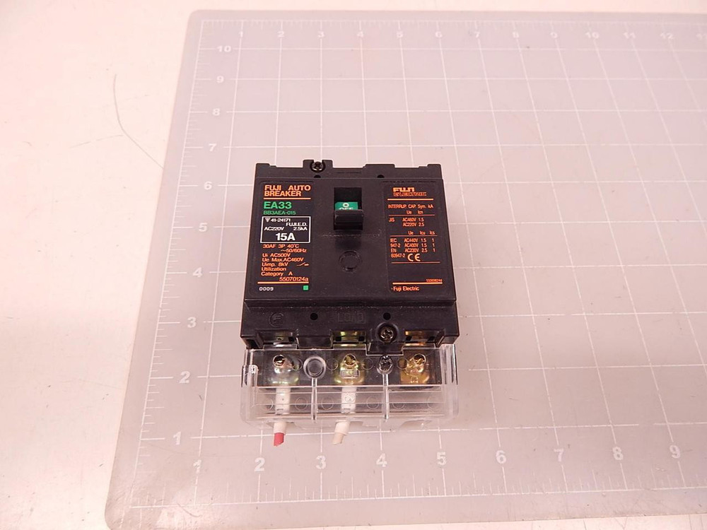 FUJI ELECTRIC EA33 BB3AEA-015 15 AMP CIRCUIT BREAKER T71382