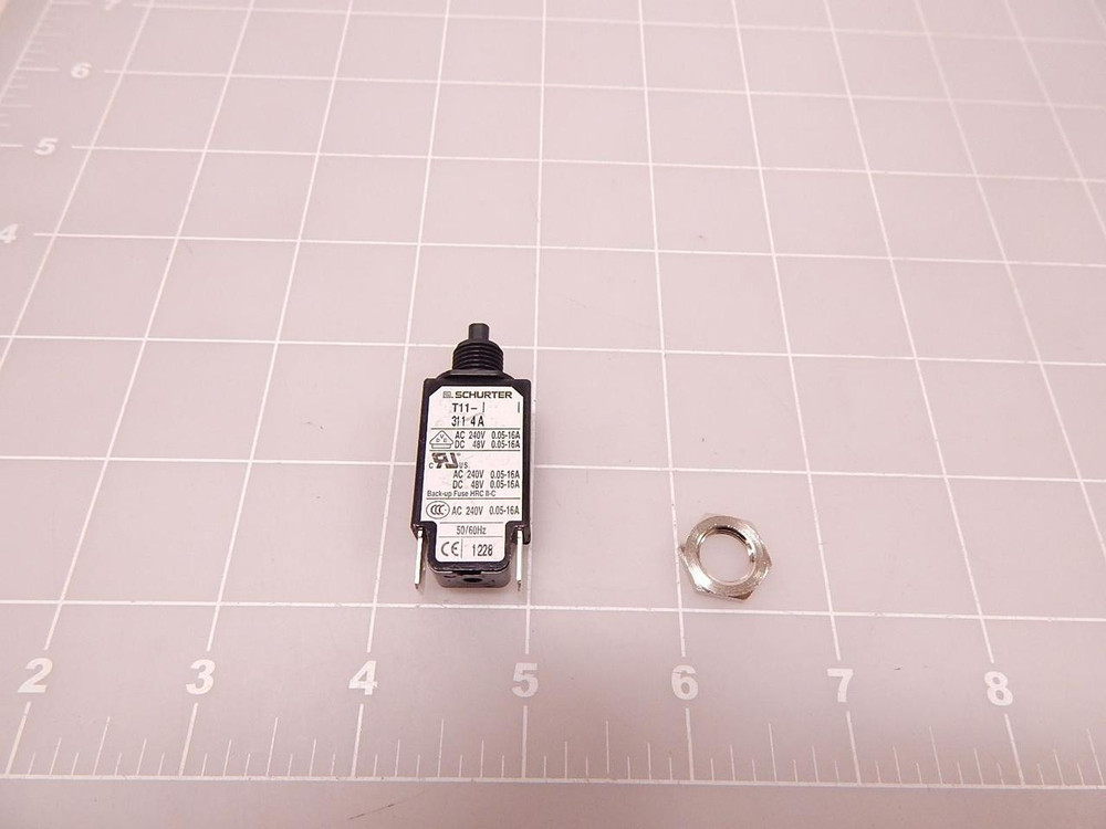 SCHURTER 4400.0290 T11-311 4A CIRCUIT BREAKERS .250 QC SP THERML 4A T80847