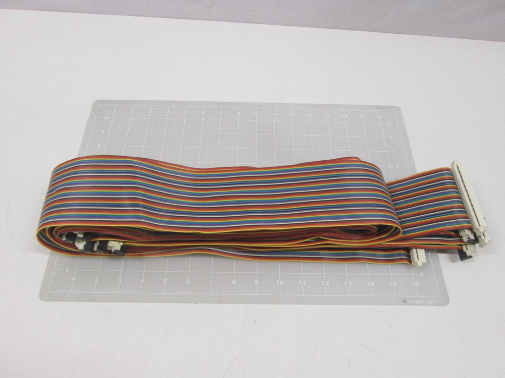 LOT OF 6 4 FT FLAT RIBBON CABLES W/ PIN IDC CONNECTOR T63408