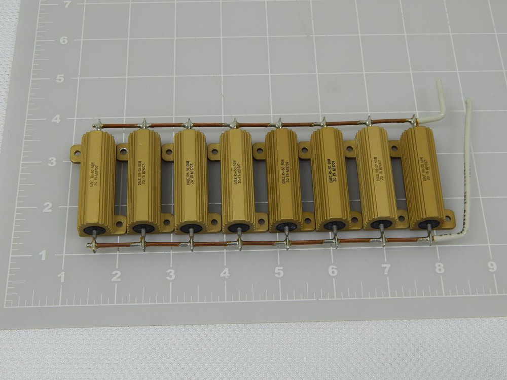 LOT OF 8 DALE RH-50 WIREWOUND RESISTORS 50 W 2 OHMS 1 % T85349