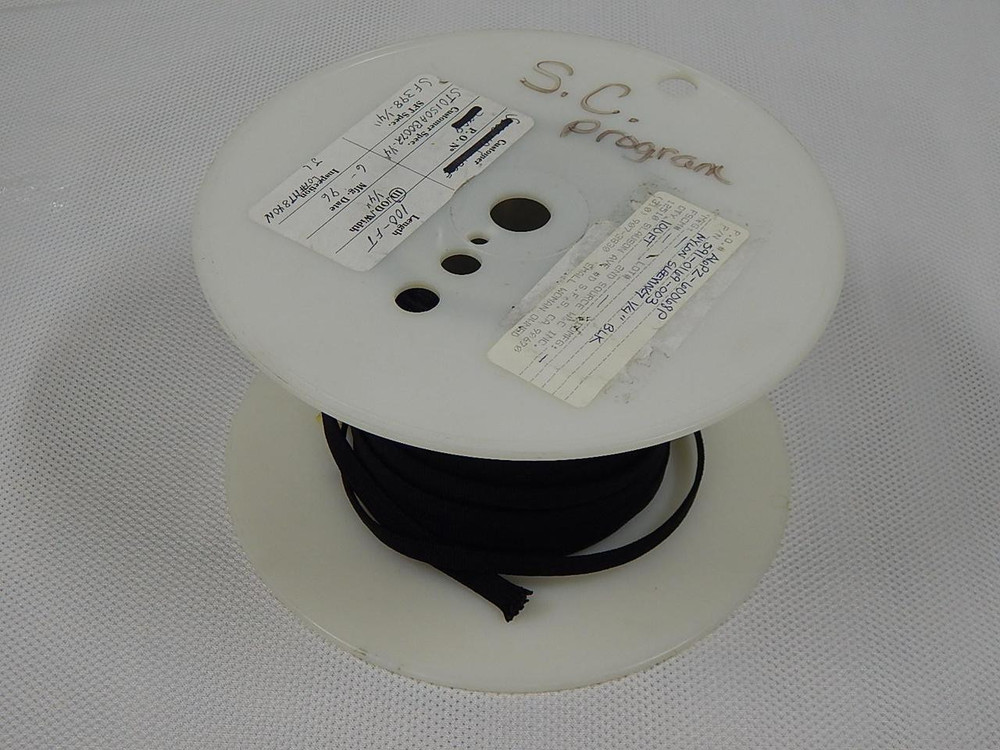 LOT OF 100 FT 591-0169-003 INSULATION SLEEVING ELECTRICAL-CUT ROLL -1/4 IN BLACK T86348