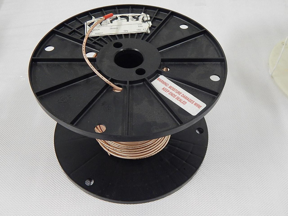 LOT OF 150 FT HARBOUR WMRGM17/95RG180 MIL SPEC COAXIAL CABLE- SILVER T86350