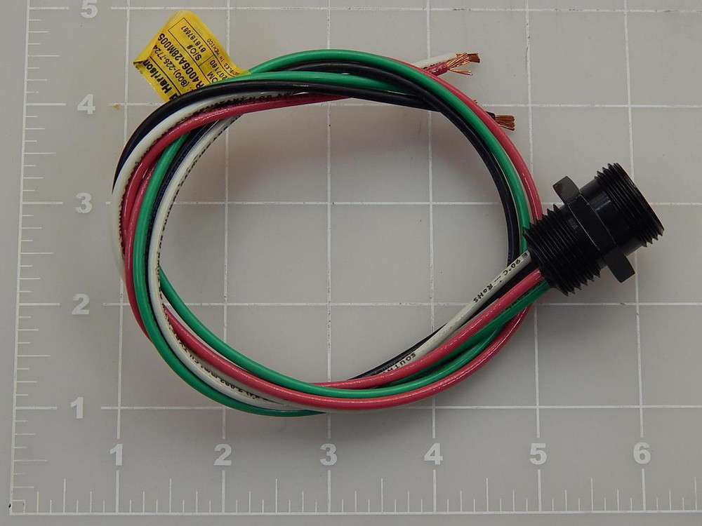 LOT OF 5 BRAD CONNECTIVITY 1R4006A28M005 1300130374 4P MALE STRAIGHT 0.5 M 14 AWG PVC LEADS CABLE T87403