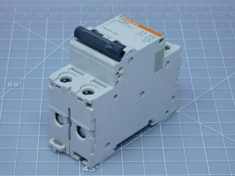 Lot of 2 Merlin Gerin C20A Circuit Breakers 20 A 480 Y / 277 V 125 V T126743 For Sale