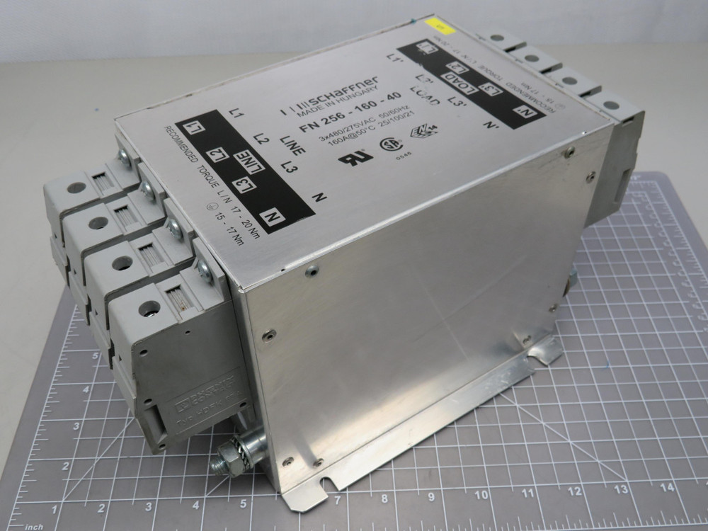 Schaffner FN 256-160-40  Power Line Filter For Sale