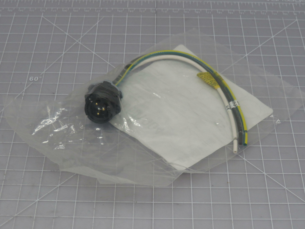 Lot of 240 Brad Power 1300661004 1R3006A20V003G Mini-Change Receptacle 3P Male Black Anodized 16 AWG PVC Leads With Labels Magnobond For Sale