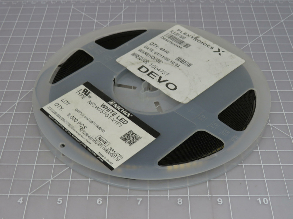 Lot of 4700 Nichia FLX-001-0640 NF2W757GT-V1F Mid Power White LED Chip with Data Sheet For Sale