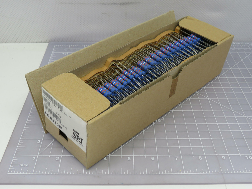 Lot of 500 SEI RS2 39K 5% T 893263 T 39 K ±5% 2W Through Hole Resistor Axial Flame Retardant Coating Safety Metal Oxide Film For Sale