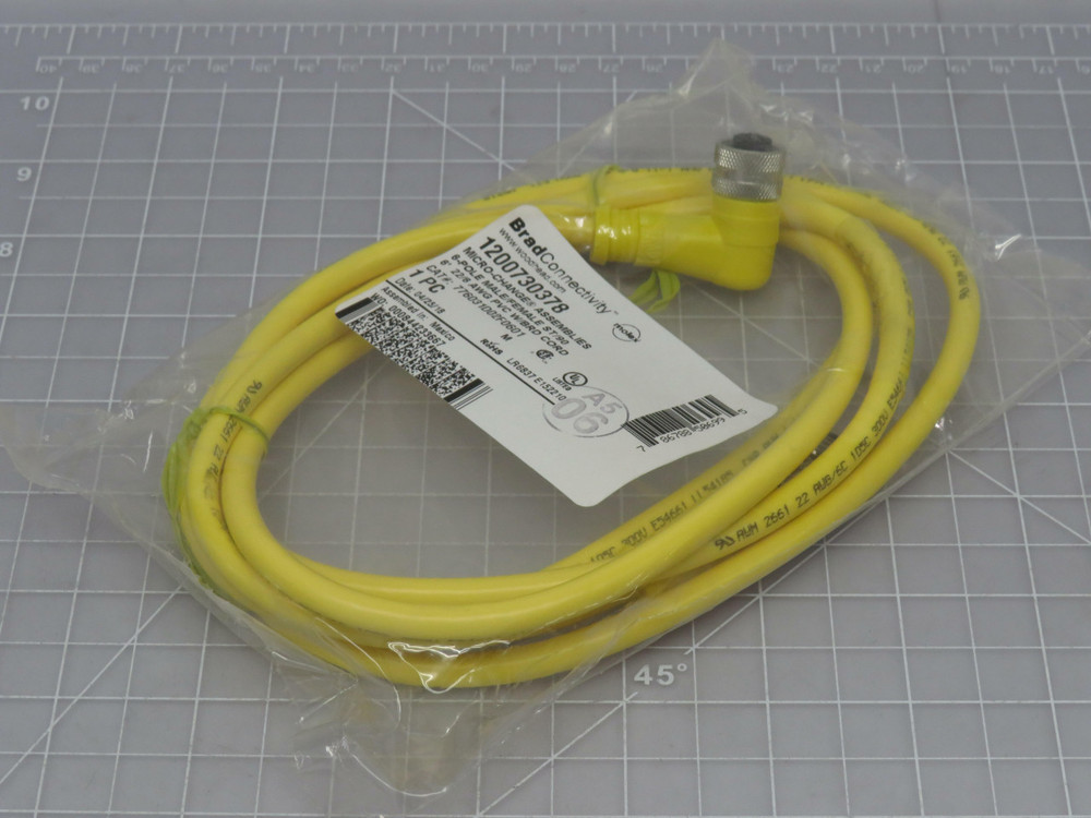 Brad Connectivity 1200730378 776031D02F0601 Actuator Cable MIC 6P M/MFE 6' ST/90 22/6 PVC For Sale