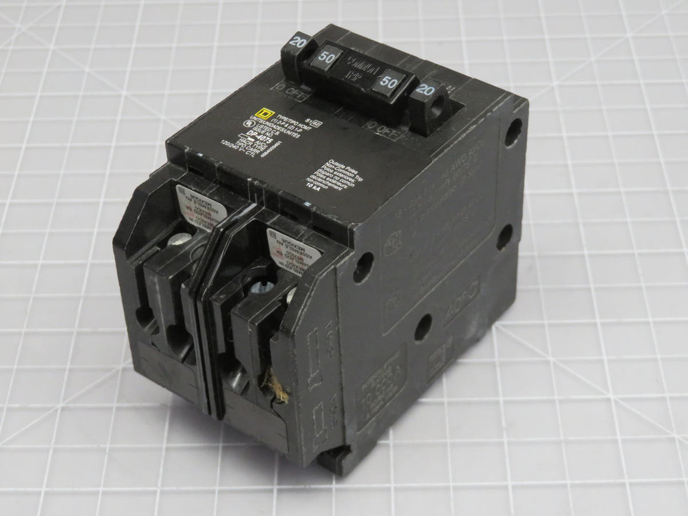 Lot of 5 Square D DP-4075 Type HACR Circuit Breaker 20 and 50 Amps  For Sale