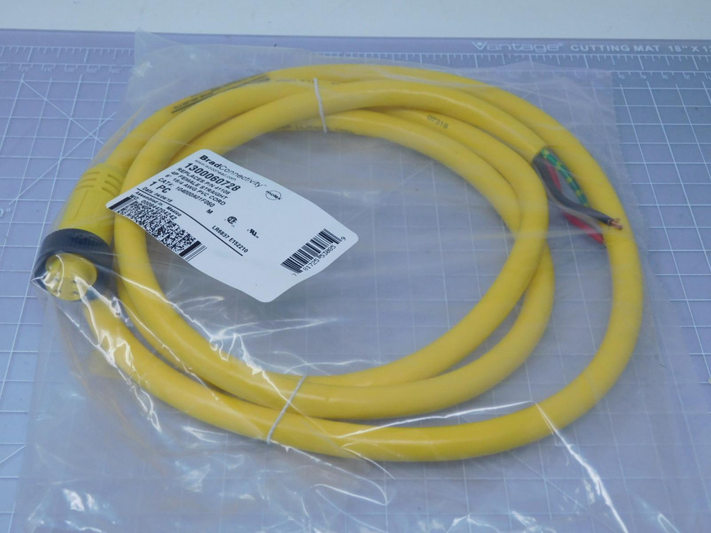 Molex 1300060728 104000A01F060   4 P Female Straight 6 Ft 16/4 AWG PVC Cord For Sale