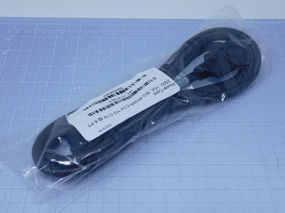 Case of 50 Black Power Power Cords 250 Volt 15 Amp 6 Ft For Sale