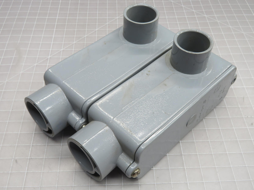 Lot of 2 Carlon   341  PVC Conduit Type LB Body  For Sale