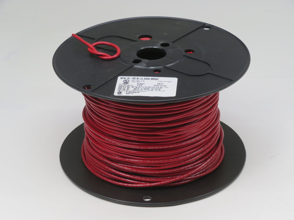 SOUTHWIRE  MTW 10-105 STR CU DKRD 500SPC F10010S218   For Sale