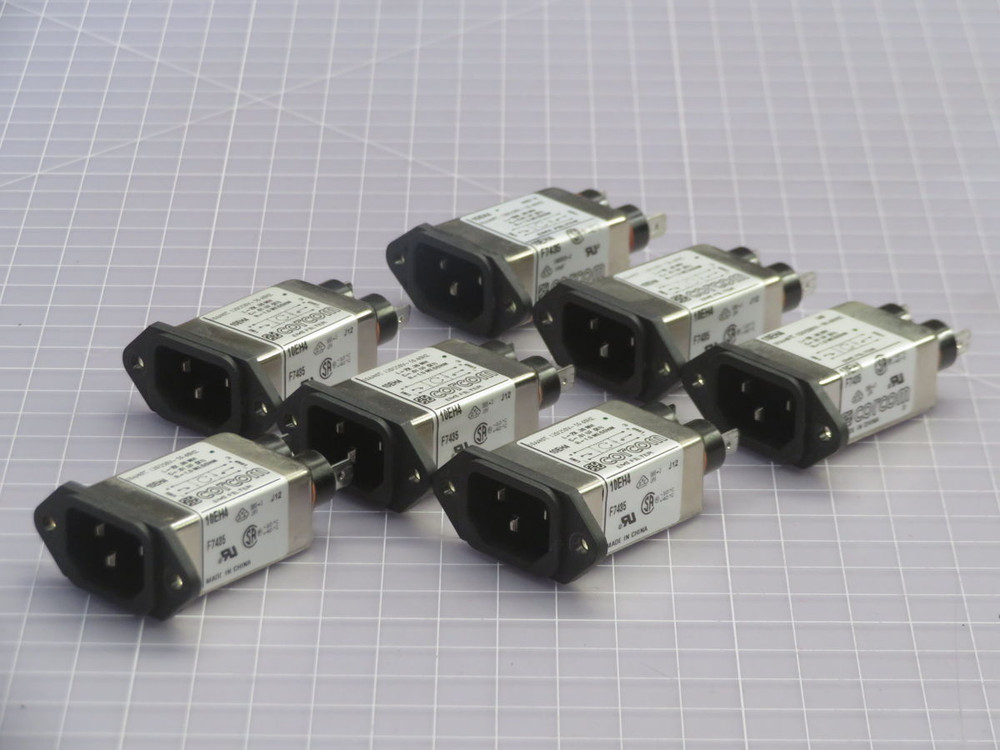 LOT OF 7 CORCOM 10EH4 RFI POWER LINE FILTER T263385
