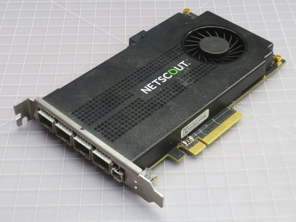USED NETSCOUT 073-011902-01 NT40E3-4-PTP NETWORK MONITORING CARD T265156 For Sale