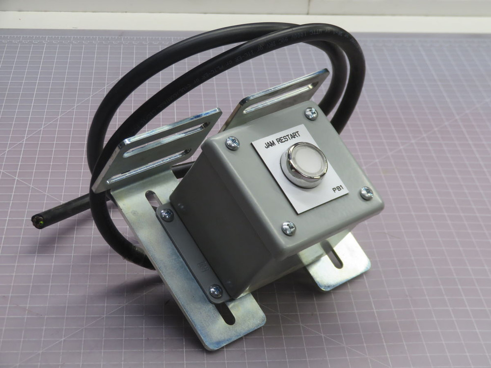NOB NVENT E1PBG PUSHBUTTON ENCLOSURE JAM RESTART BUTTON T266790 For Sale