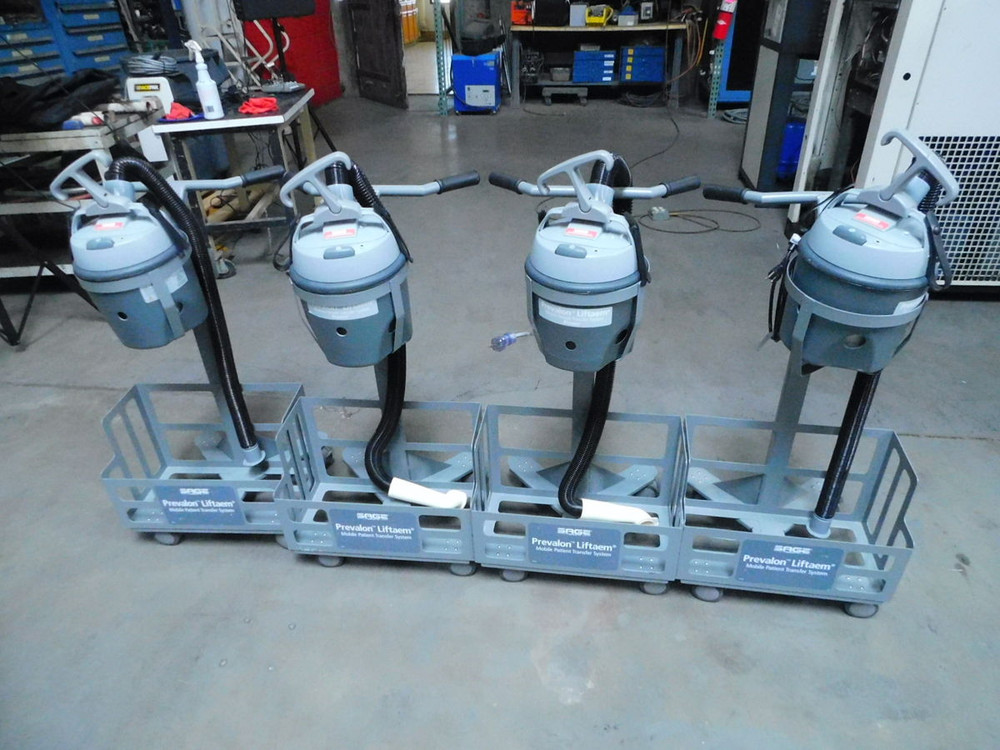 USED LOT OF 4 PREVALON 3010 LIFTAEM MOBILE PATIENT TRANSFER SYSTEM BLOWER M7427 For Sale
