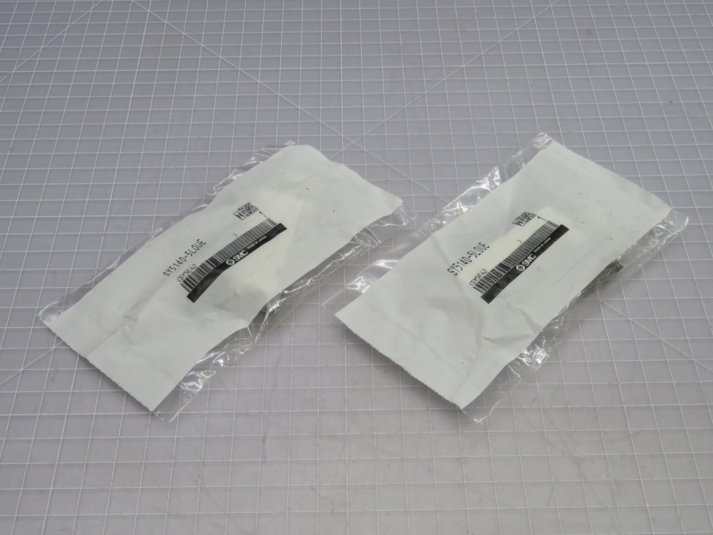 NOB LOT OF 2 SMC SY5140-5LOUE SY5000 SERIES SINGLE ACTUATION VALVE T268240 FOR SALE
