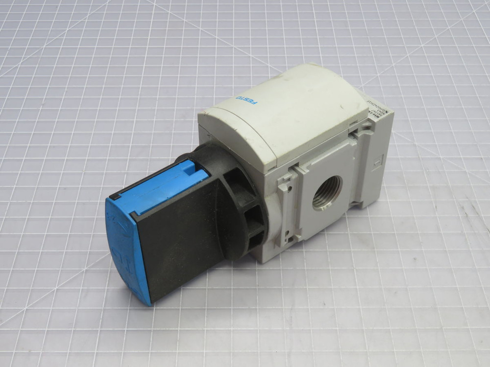 USED FESTO MS6-EM1-1/2 MANUAL 3/2 WAY ON/OFF PNEUMATIC VALVE T268450 FOR SALE