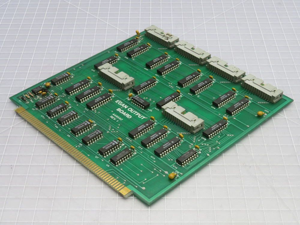 USED EGAN 449592 REV1 INDUSTRIAL OUTPUT CIRCUIT BOARD T268829 FOR SALE