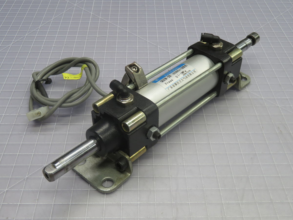 USED GUANGDONG FANGDA QGEW-2R DOUBLE PISTON ROD PNEUMATIC CYLINDER T269033 FOR SALE
