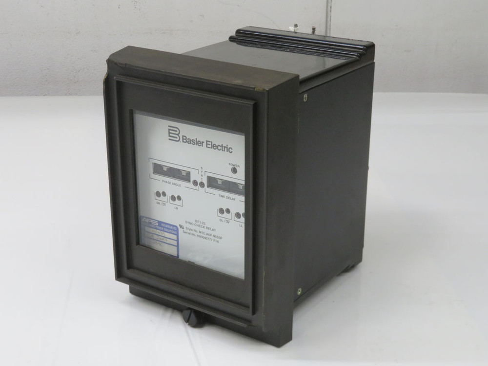 USED BASLER BE1-25 SYNC-CHECK-RELAY SOLID-STATE SYNCHRONISM CHECK RELAY T268895 FOR SALE