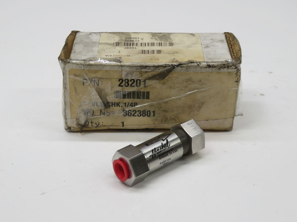 NOB HASKEL 28201 SEMI-SOFT SEAT CHECK VALVE T269104 FOR SALE