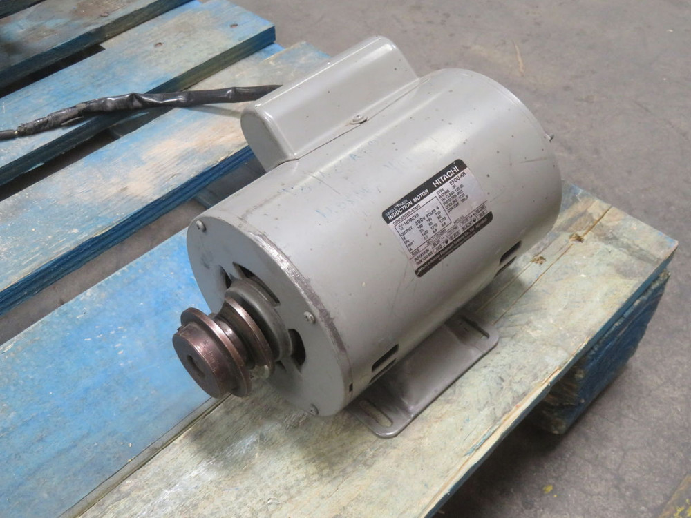 USED HITACHI EFOU-KR JAPANESE-MADE SINGLE-PHASE INDUCTION MOTOR T269556 FOR SALE