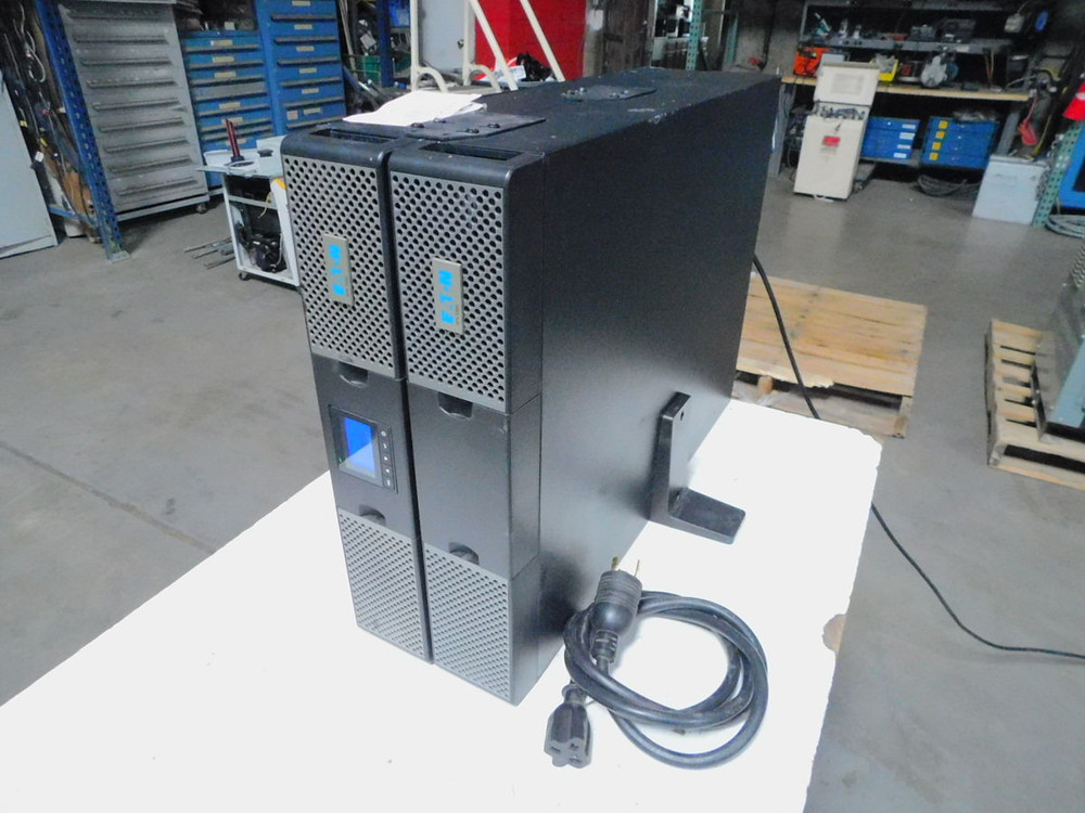 USED EATON 9PX3000GLRT, 9PXEBM72RT TOWER RACK/MOUNT. UPS 3000VA, 208VAC W/EXTENDED BATTERY MODULE M7670 FOR SALE