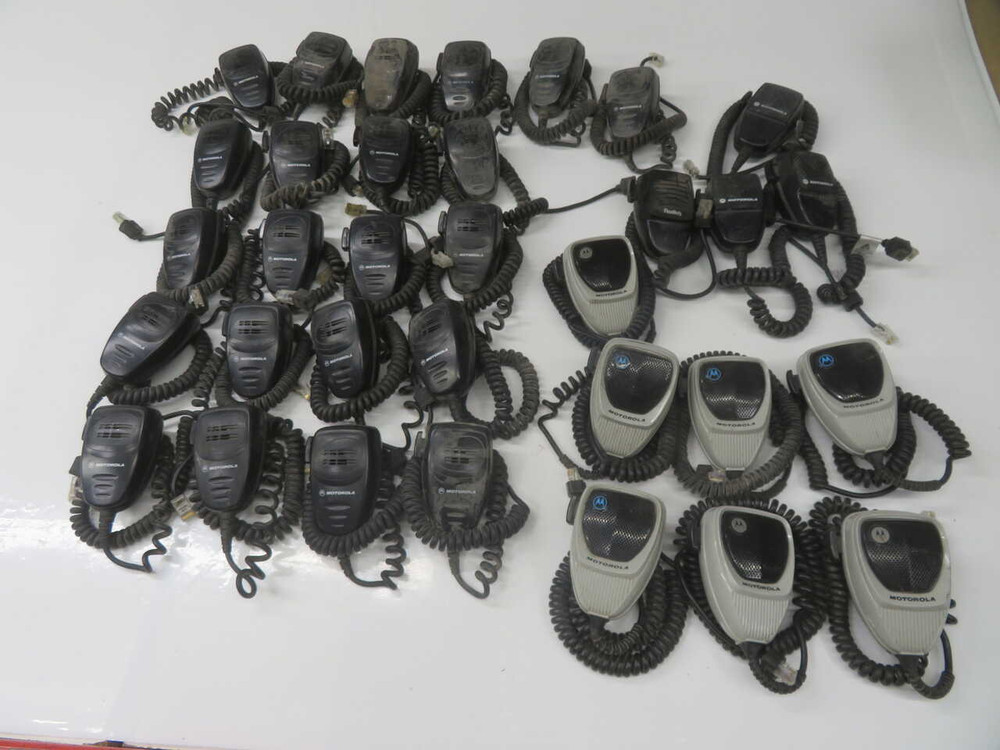 USED LOT OF 30 MOTOROLA HMN 1035C HEAVY DUTY PALM MICROPHONE T270751 FOR SALE