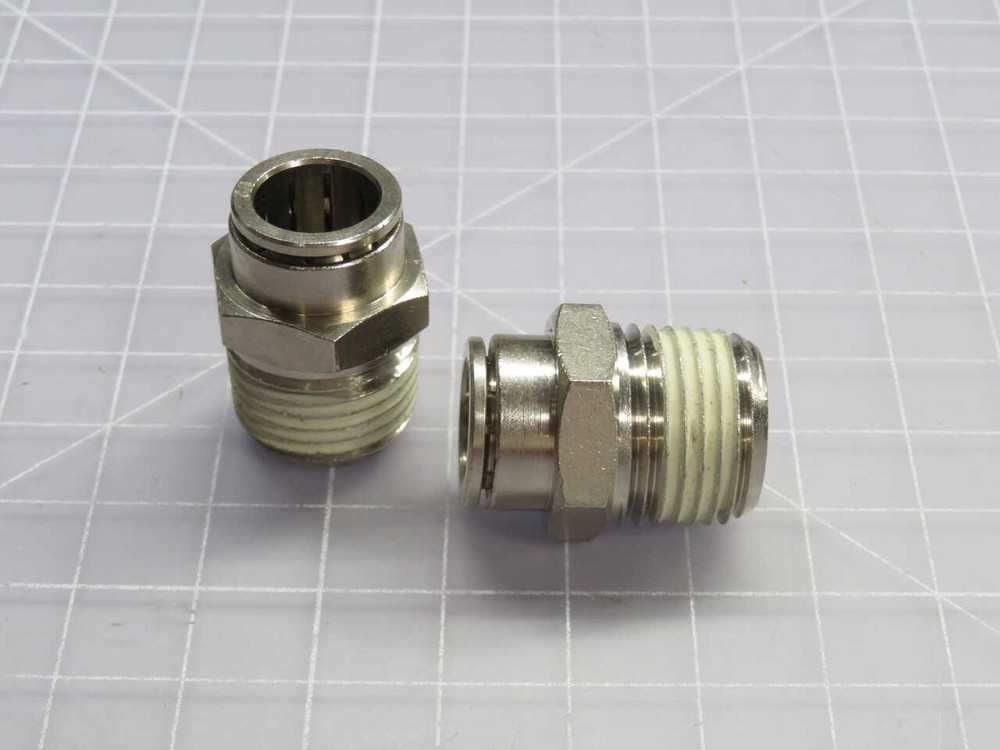 NOB LOT OF 10 NORGREN 124250748 PNEUFIT FITTING MALE ADAPTERS T271035 FOR SALE