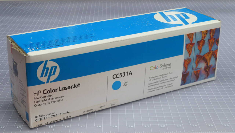 NOB HP CC531A CC531-00901 CYAN LASERJET TONER CARTRIDGE T271562 FOR SALE