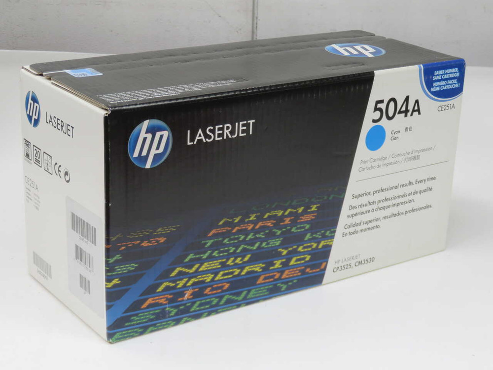 NOB HP 504A CE251AG CYAN LASERJET TONER CARTRIDGE T271570 FOR SALE