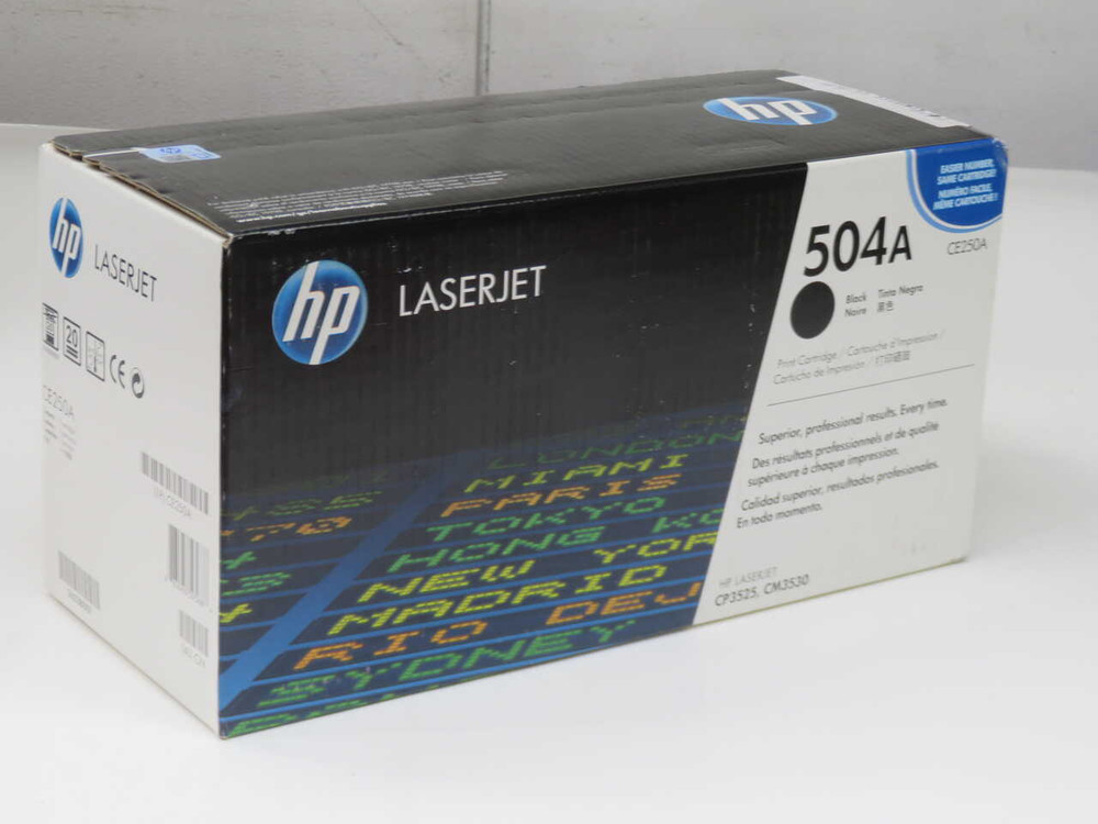 NOB HP 504A CE250A BLACK LASERJET TONER CARTRIDGE T271572 FOR SALE