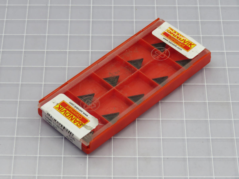 NOB LOT OF 10 SANDVIK TPMR 11 03 04 4225 CARBIDE INSERTS T210792 FOR SALE