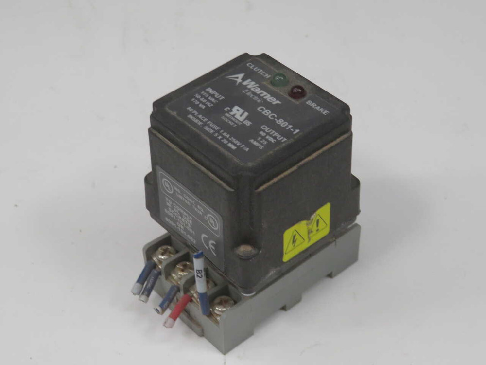 USED WARNER ELECTRIC CBC-801-1 CLUTCH/BRAKE POWER SUPPLY T271843 FOR SALE