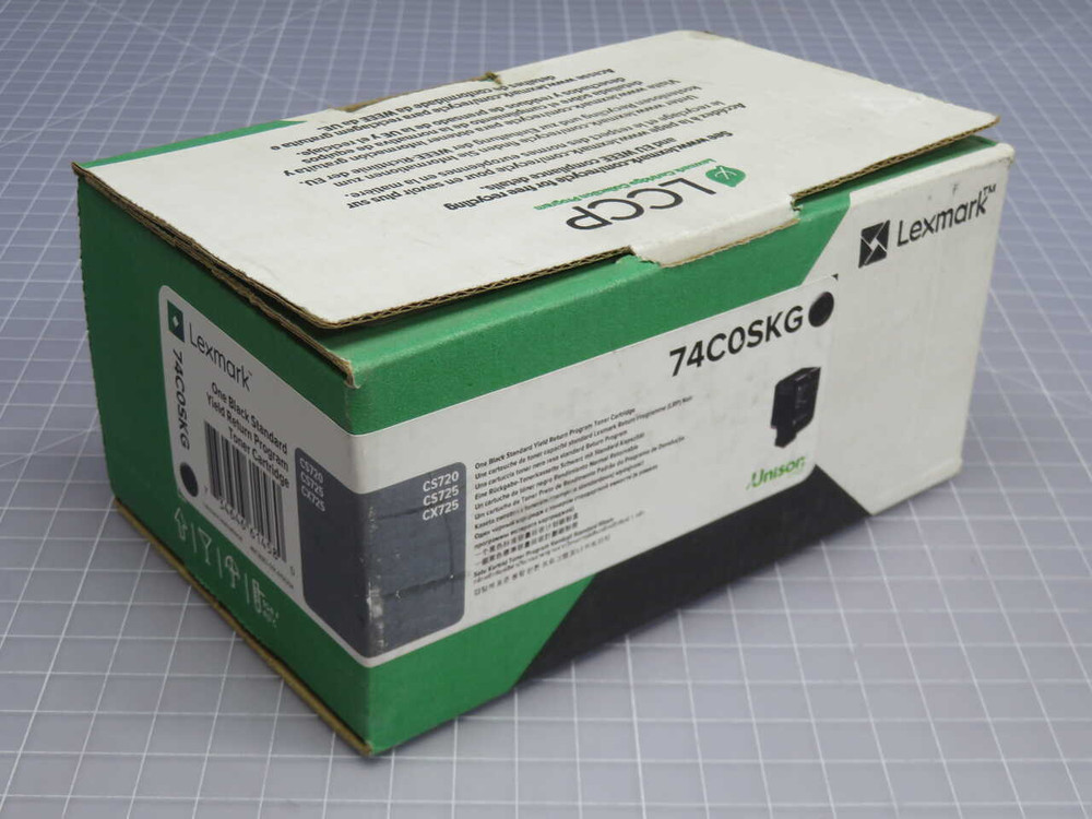 NOB LEXMARK 74C0SKG ONE BLACK STANDARD YIELD RETURN PROGRAM TONER CARTRIDGE T271734 FOR SALE