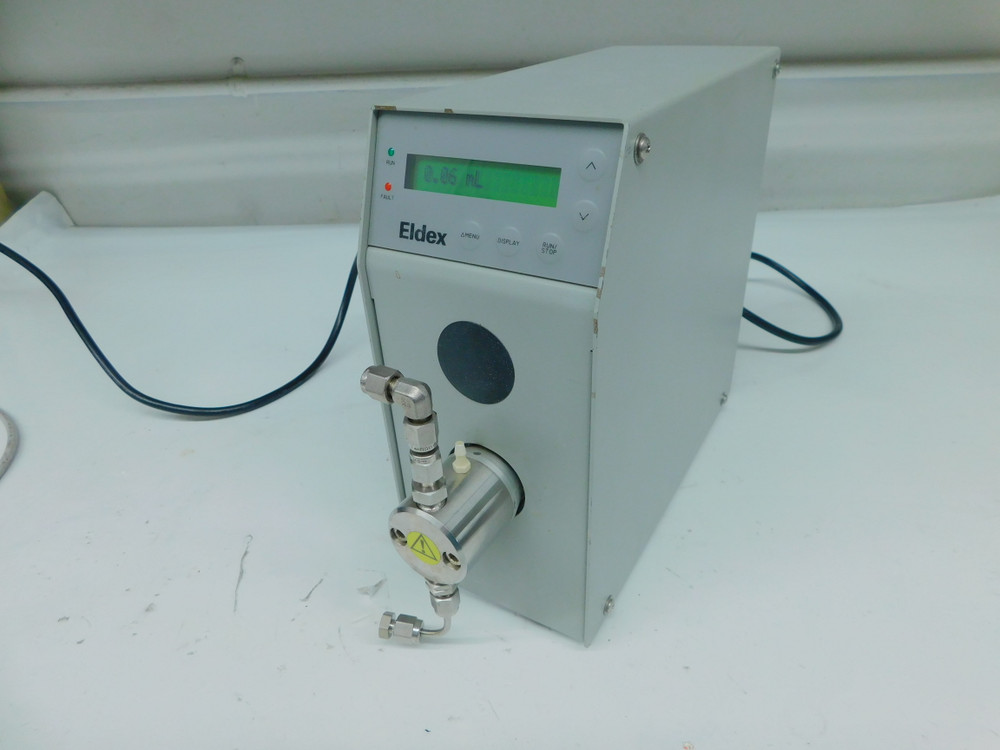 USED ELDEX 5970-1HM HIGH PRECISION PISTON METERING PUMP 3000 PSI, 20ML/MIN FOR SALE