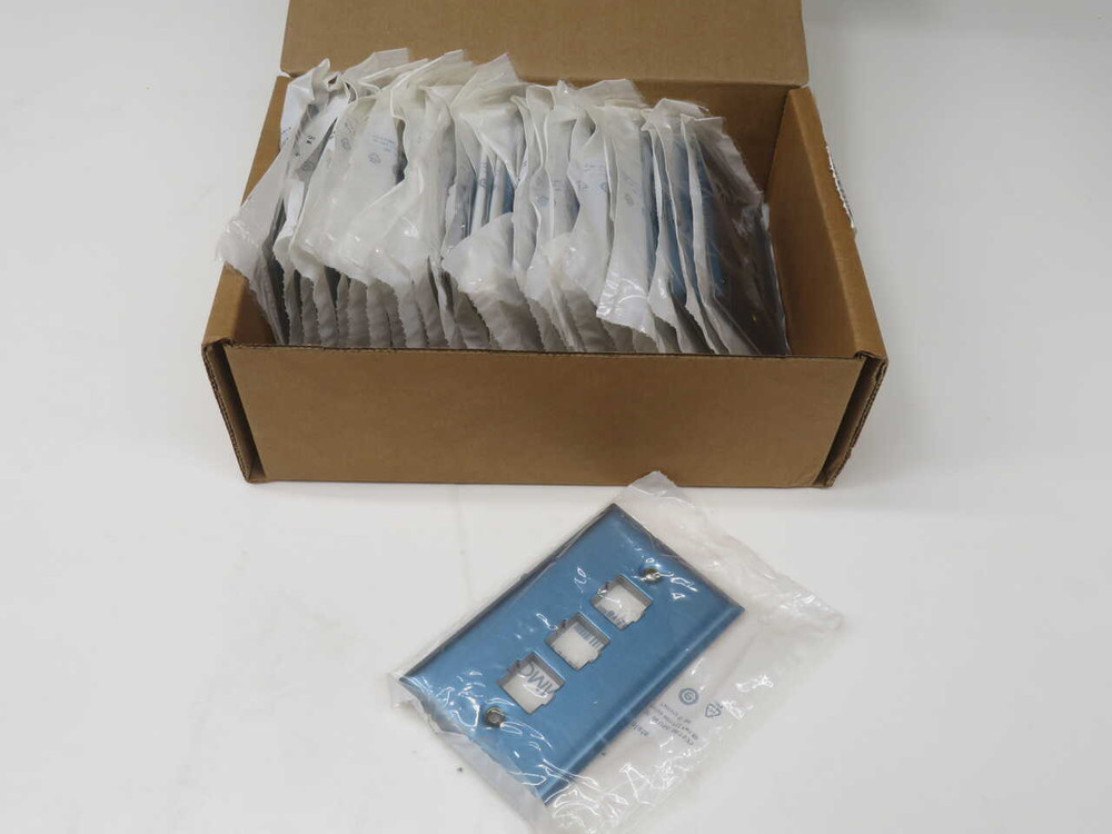 NIB LOT OF 25 COMMSCOPE 108615196 M13SP GANG SS FACEPLATE T272033 FOR SALE