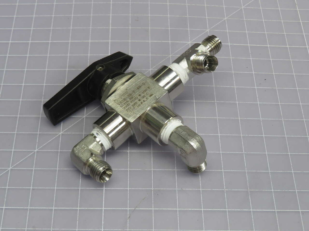 USED LOT OF 3 D-PRO V82B-3B-F-4N-S INSTRUMENTATION BALL VALVES FOR SALE