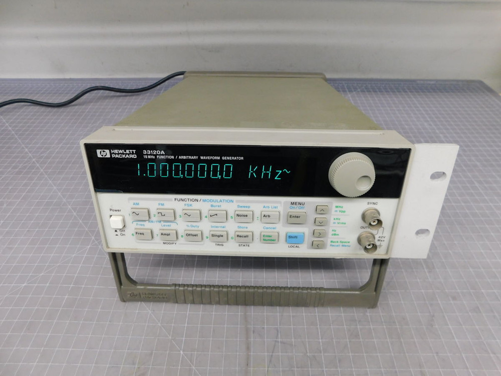 USED HP 33120A FUNCTION/ARBITRARY WAVEFORM GENERATOR 15 MHZ. FOR SALE
