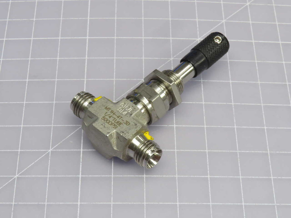 USED HY-LOK MT1H-4T-3D HIGH-PRESSURE PRECISION METERING NEEDLE VALVE FOR SALE