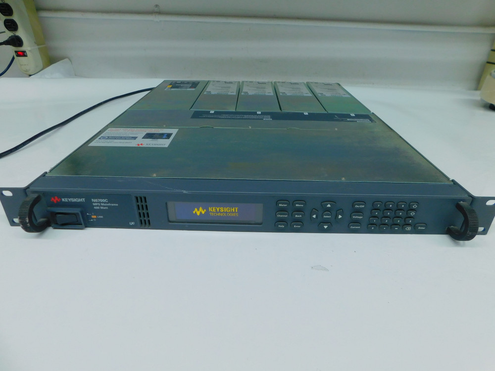 USED KEYSIGHT N6700C N6744B MODULAR POWER SUPPLY W/4 MODULES FOR SALE