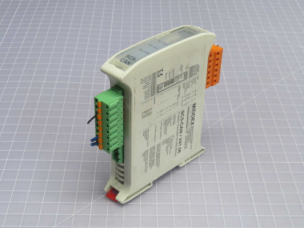USED LOT OF 2 MIDDEX ELECTRONIC SC5-CAN/V41.06 STEPPER MOTOR POSITION CONTROLLER WITH CANOPEN COMMUNICATION FOR SALE